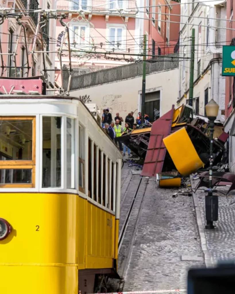 Estruendo metálico, cable roto y tranvía fuera de control sin frenos… así ocurrió el accidente en Lisboa mientras culpan al sobreturismo