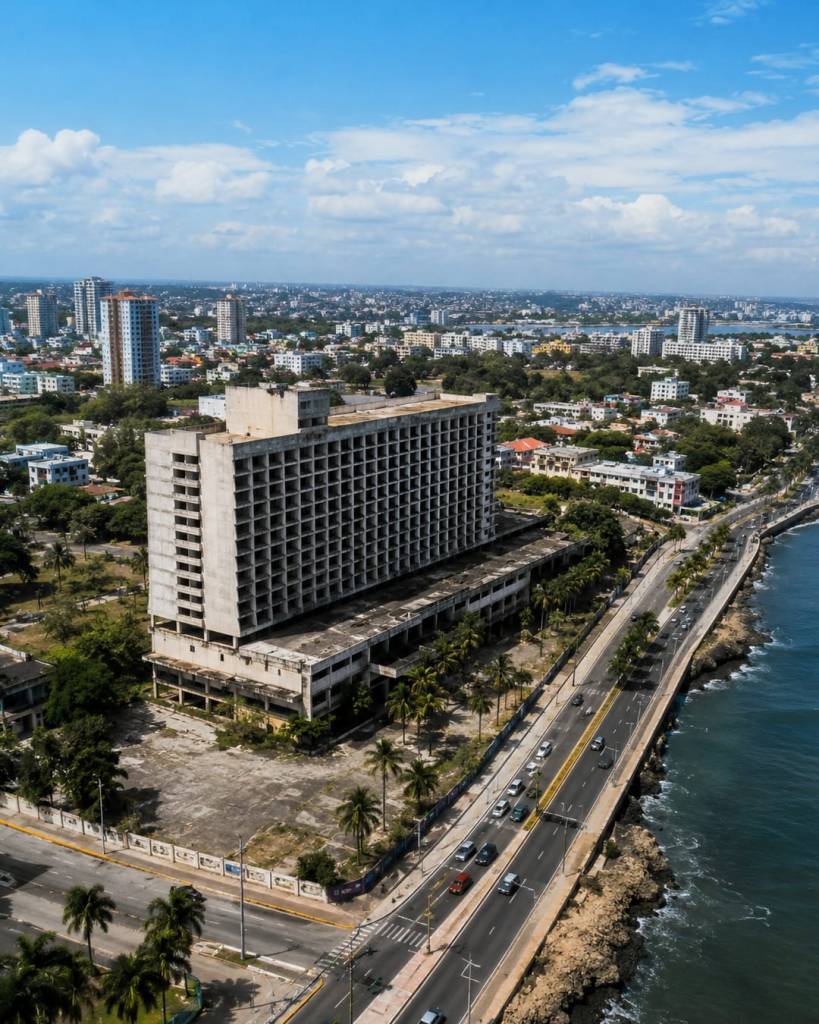 Adiós a un ícono del Malecón: antiguo Hotel Santo Domingo será demolido para dar paso al mayor centro de convenciones del país